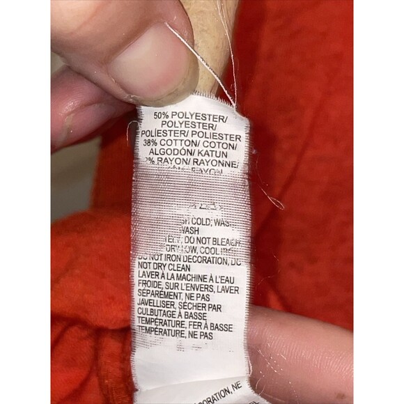 Lucky Brand Orange Ganesha Elephant Tank Top distressed boho gold baggy small - Picture 7 of 8